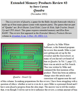 Extended Memory Products Review #3: Quadra